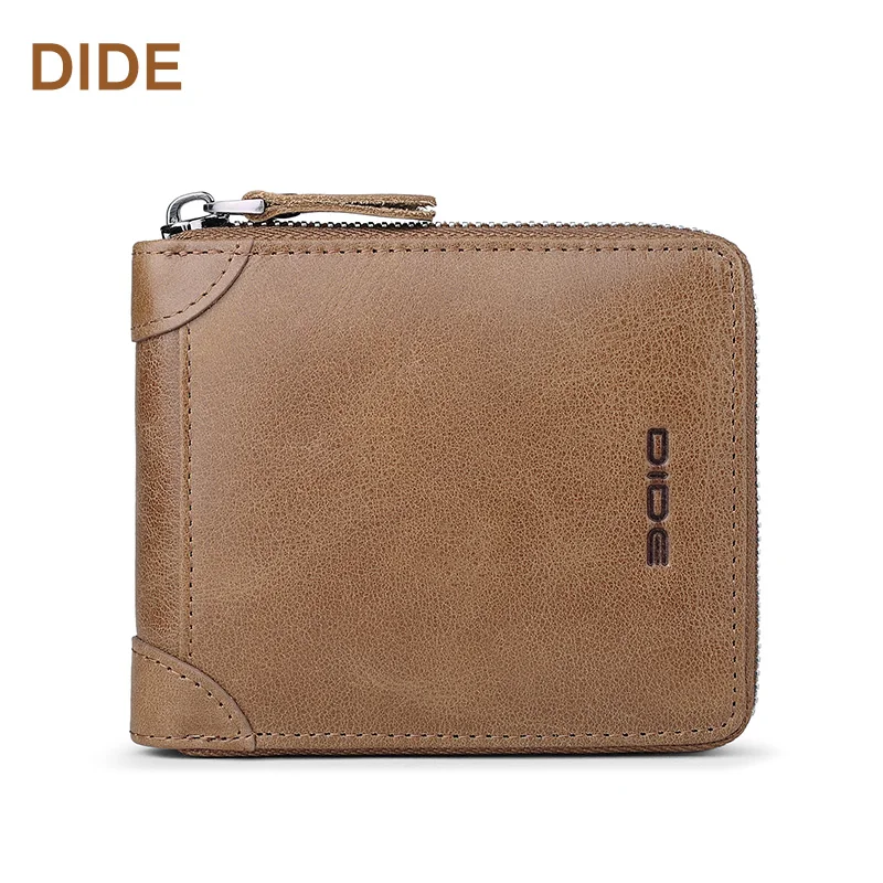 

DIDE Genuine Leather Wallet Minimalist Card Holder Leather Wallet for Men Custom Wallet For Men, Khaki/ dark brown/ shiny black/ bright brown/ customized available
