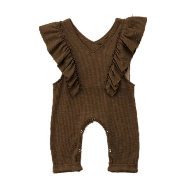 

Fall Season Baby Girls Ruffle Romper Vintage Baby Jumpsuit Boutique Children Clothes