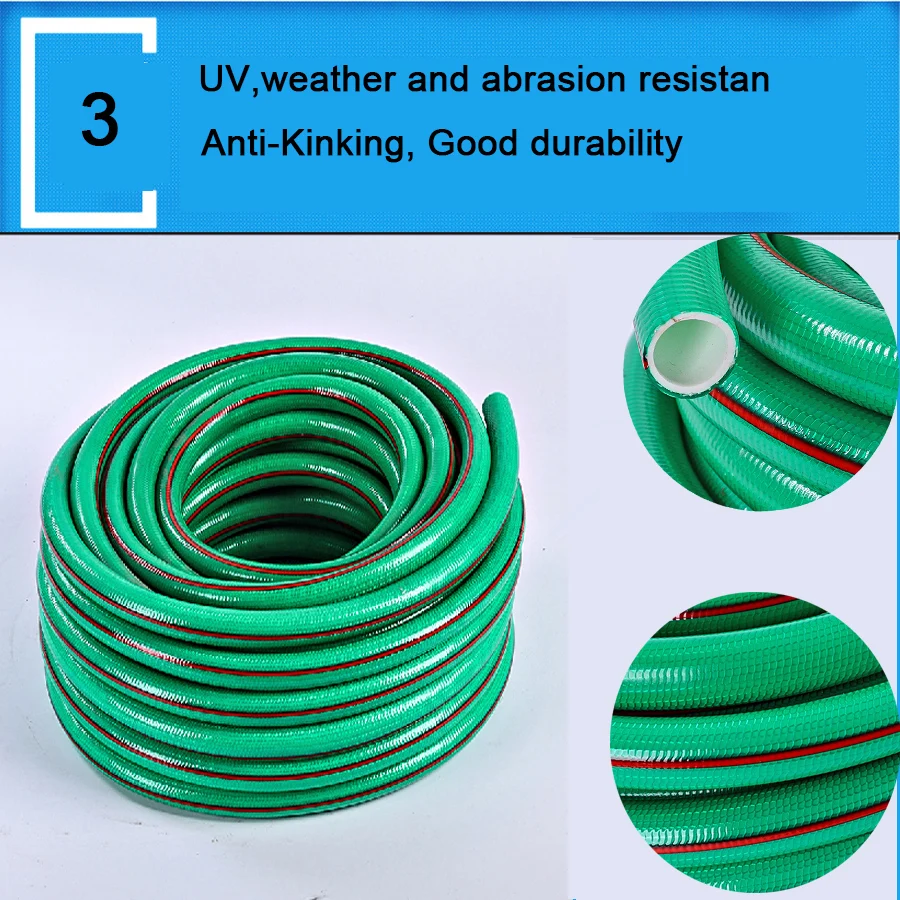 Pvc Flexible Reinforced Braided Fiber Water Pipe Garden Hose Buy Pvc
