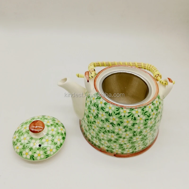 Customized Flower Pattern Ceramic Tea Pot And Cup Set For Sale Moq