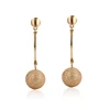95184 Hot sale beautiful ladies jewelry simply stylish ball pendant drop earrings without stone