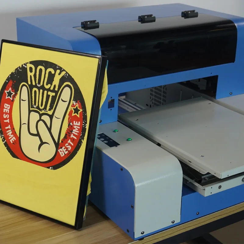 
Small T shirt white ink DTG flatbed printer A3 size 
