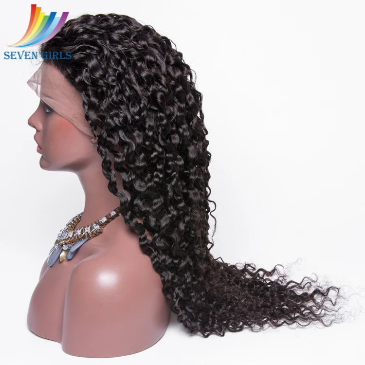 

cheap human hair water wave elastic band brazilian hair glueless full lace wig