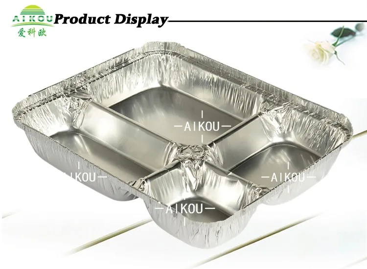 1000ml Takeaway Microwave Safe 4 Compartment Aluminum Foil Tray Buy 4