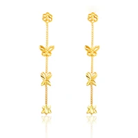 

xuping dubai 24 k gold earrings design simply to women, long wedding fashion earrings