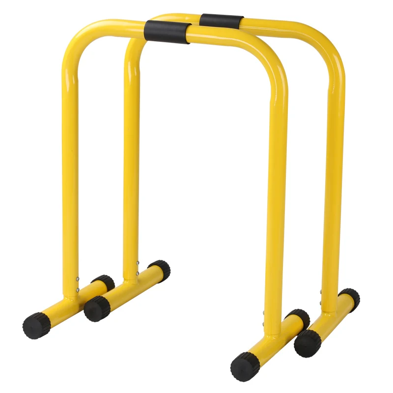 

Home Gym Fitness Professional Gymnastics Portable Parallel Dip Push Up Bars, Yellow, black