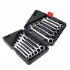 Car Repair Tools 12pcs Set 8-19mm Fixed Head Combination Ratchet Wrench Torque Spanner Double Offset Ratchet Ring Wrench Kit