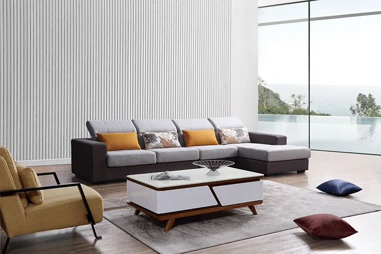 cloth sofa set three seater fabric sofa corner sofa living room 8020