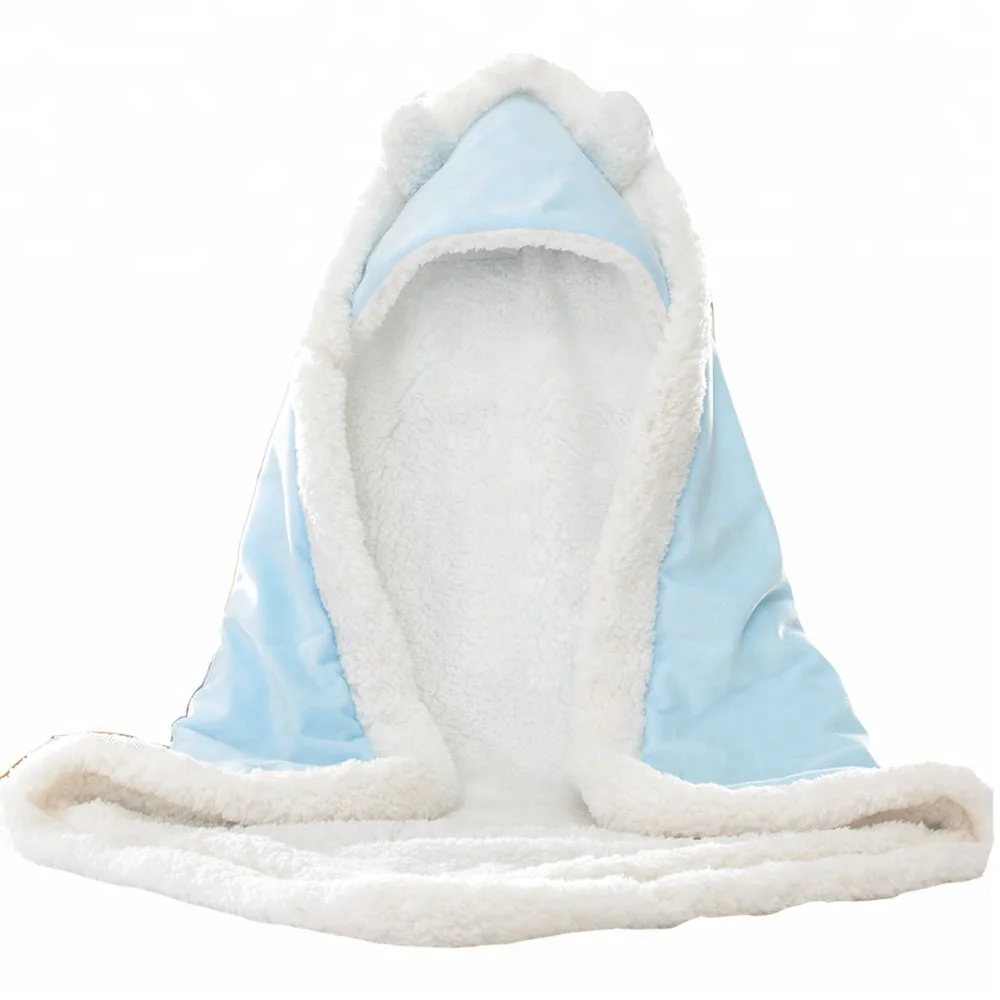 
Animal Design 2 Ply Fleece Newborn Baby Hooded Blanket 