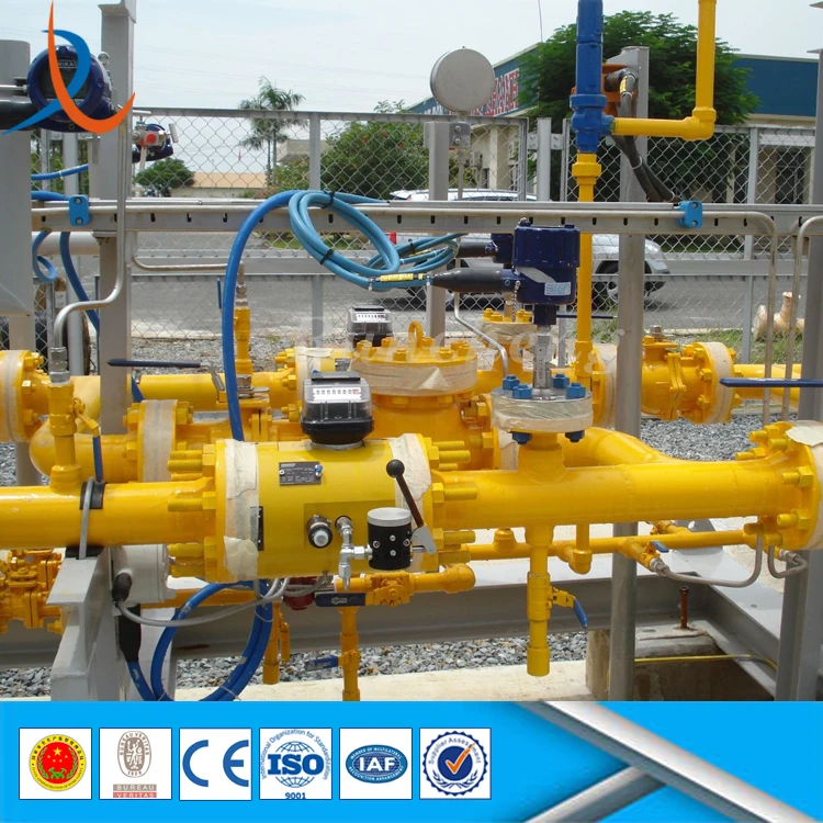 Skidmounted Natural Gas Pressure Metering And Regulating Station For