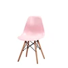 French style colorful hotel indoor beech plastic side seat little tulip ems pp dining chair with wood leg