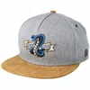 Design your own big letter text embroidery custom suede snapback blank hat