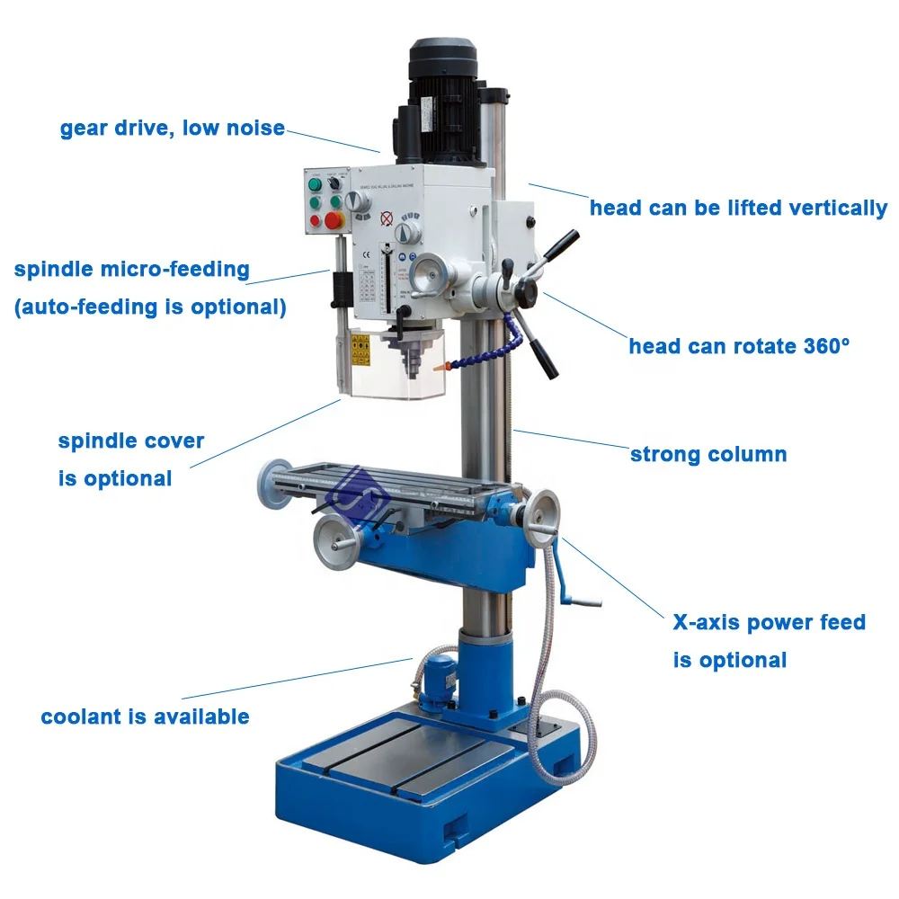 zx40h-single-phase-gear-head-milling-drilling-machine