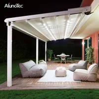 

Terrace Cover Motorized Opening Roof Folding Canvas Patio Awnings Retractable Awning Outdoor