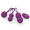 Hot sales kegel exercise weights vibrating remote control sex smart ball for women