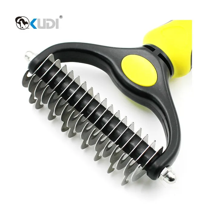 Pet Grooming Tool Double Sided Tooth Safe Undercoat Dematting Rake