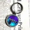 Archangel Sigil Gabriel Michael Raphael Samael Sachiel or Caffiel Blue Purple Key Chain vision 3