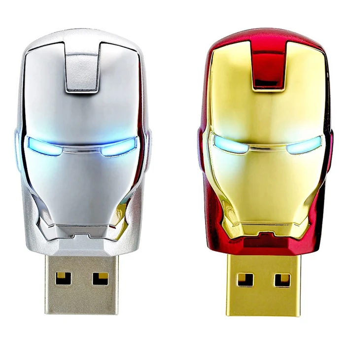 Iron Man pendrive USB Flash Drive Pen Drive Pendrive Flash Card Memory Stick Drives 64GB 32GB 16GB 8GB 4GB Fashion Avengers
