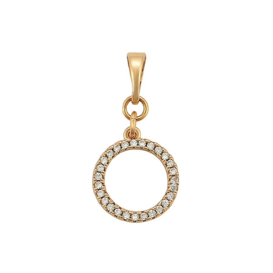 

34939 Xuping fancy women 18k gold plated zircons design circle shaped pendant