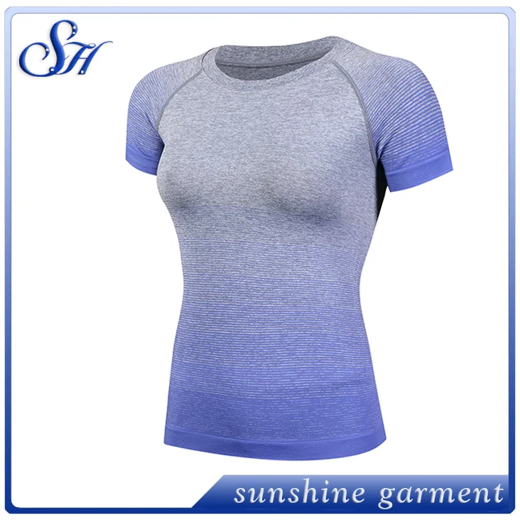 

Women Short Sleeve Yoga Tops Girl Fitness Sports Gym T Shirt For Female Workout Sportswear Training Running Tees Sweatshirt, Orange;black;red;blue;green