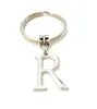 2017 Trending hot sale products silver plating Initial R keychain with letters