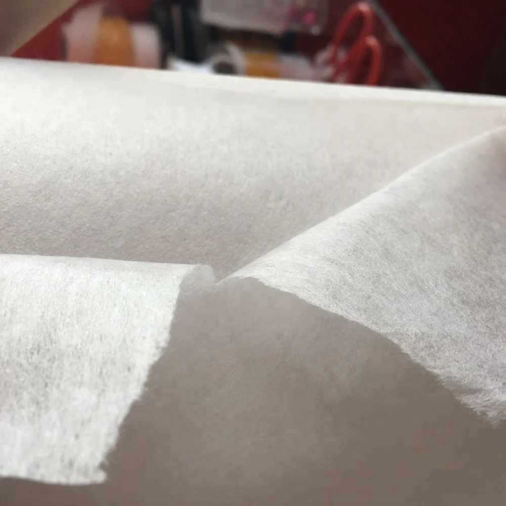 

non woven embroidery backing interlining crisp paper easy to tear away polyester material used as tailoring materials