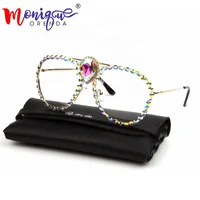 

2019 Oversized Clear Lens Glasses Men Women Retro Big Crystal Eyeglasses Transparent Ladies oculos shades gafas de sol