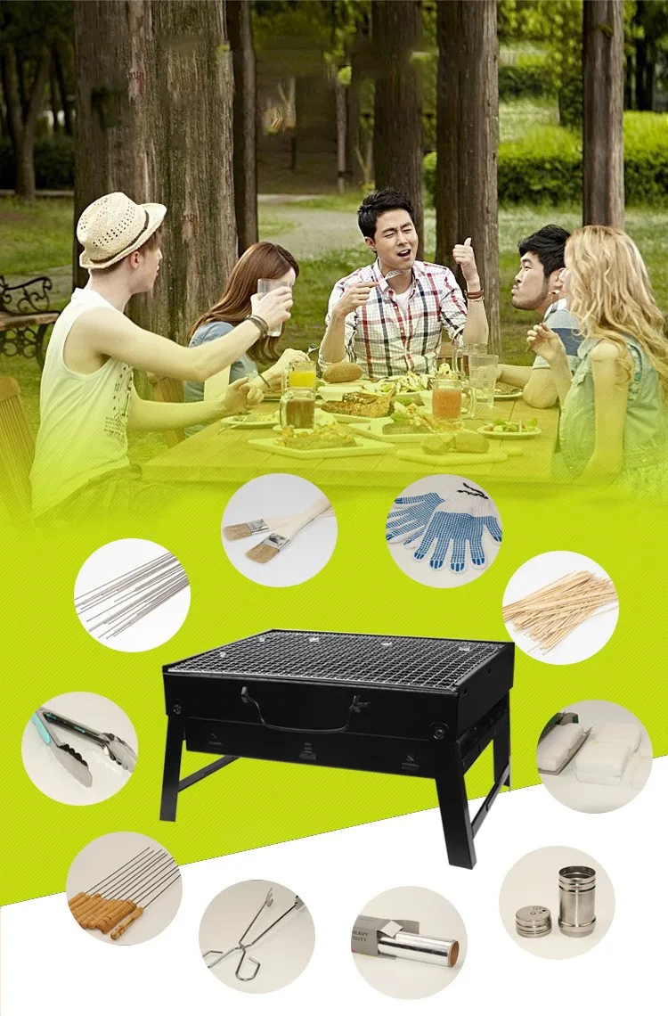 Padded Folding Grill Grill Outdoor Portable Grill Home Charcoal