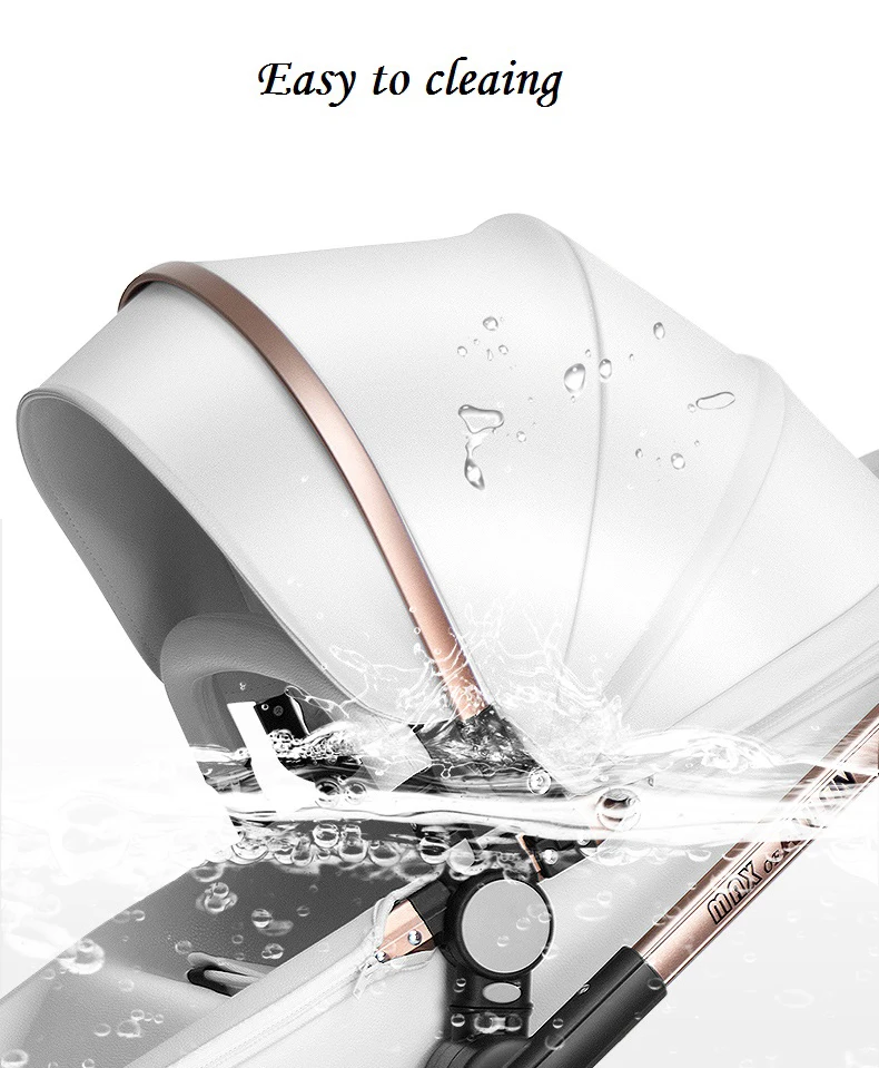 Aulon/Dearest No Tax Luxury Baby Stroller 3 in 1 Fashion Carriage European Pram Suit for Lying and Seat