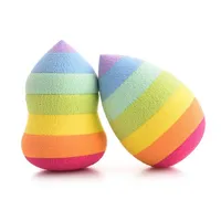 

Washable Rainbow Facial Beauty Makeup Sponge Colorful Latex Free Soft Velvet Teardrop Makeup Egg Sponge