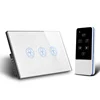 US / AU Standard Crystal Touch Glass Panel 3 Speed Fan Switch with Wireless RF Remote Controller 110V 240V