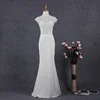 Hot Fix Diamond Lace Party Dresses White/Pink Wholesale Cheap 2019 Women's Plus Size Evening Dresses Gowns