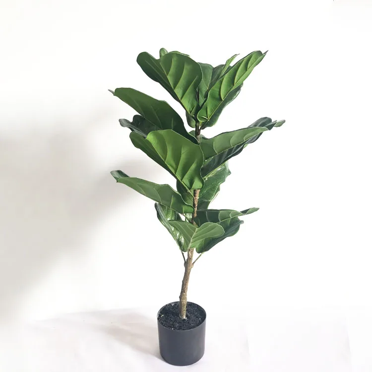 Wholesaler of Customized Lifelike Artificial Ficus Lyrata Home Depot Artificial Trees for Interior Decoration