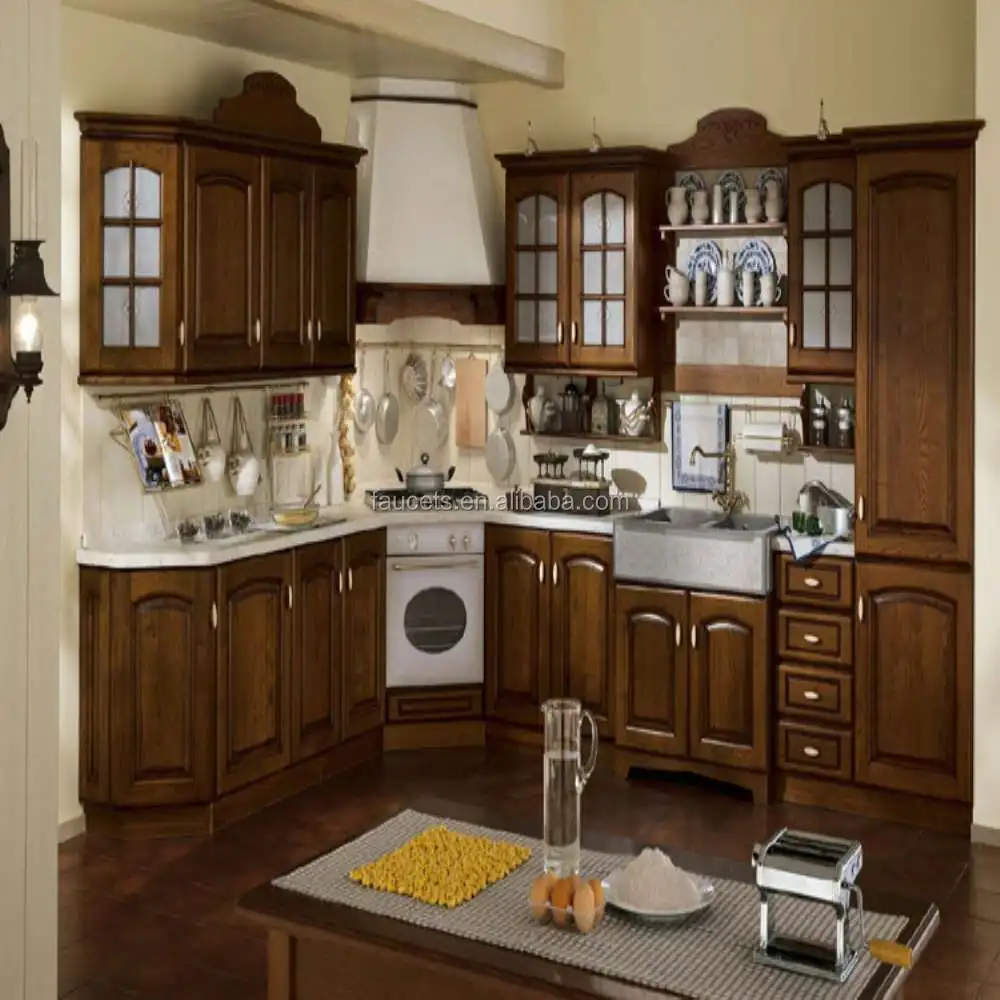 Waterdichte massief houten modulaire keuken kast keuken kasten ...