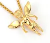 different types of gold necklace chains jewelry designs Plated pure gold Angel Pendant JD024