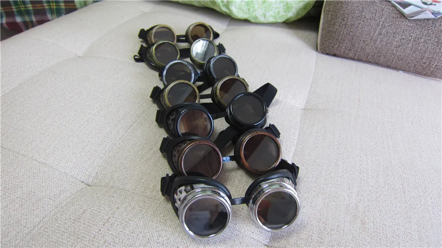 
Brass Spike Kaleidoscope Goggles High Quality Hard-Coated Brass Polymer Kaleidoscopic Lenses Music Festival Gothic 