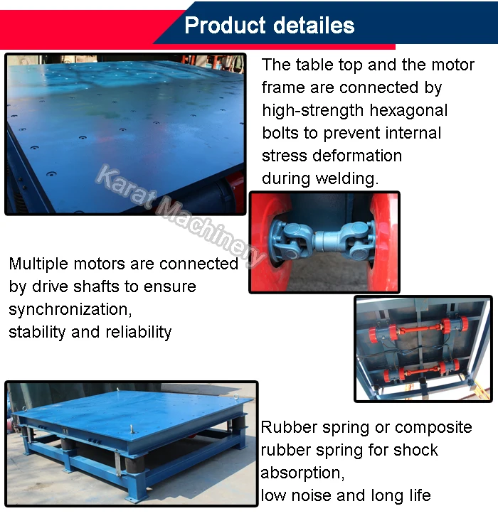 Vibrating table price vibration table for concrete moulds