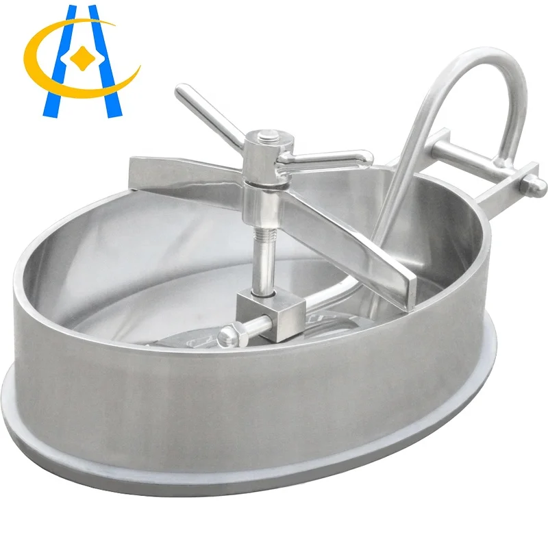 
Stainless Steel sanitary inward pressure vessel oval manway quick open manhole covers 