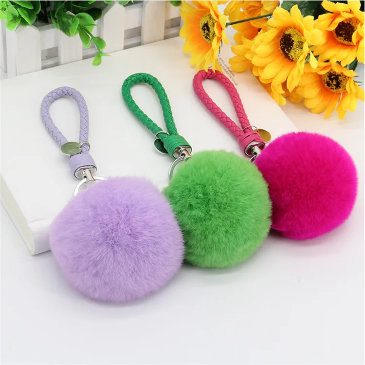 Factory Offer 24 Hour Rex Rabbit Fur Pom Poms Genuine Fur Ball Rabbit