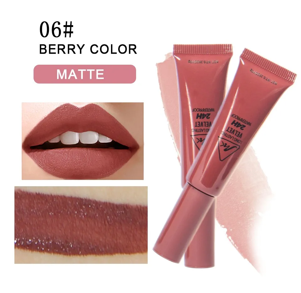 Lipgloss 24 Hour Long Lasting Waterproof Velvet Matte Lip Gloss Makeup