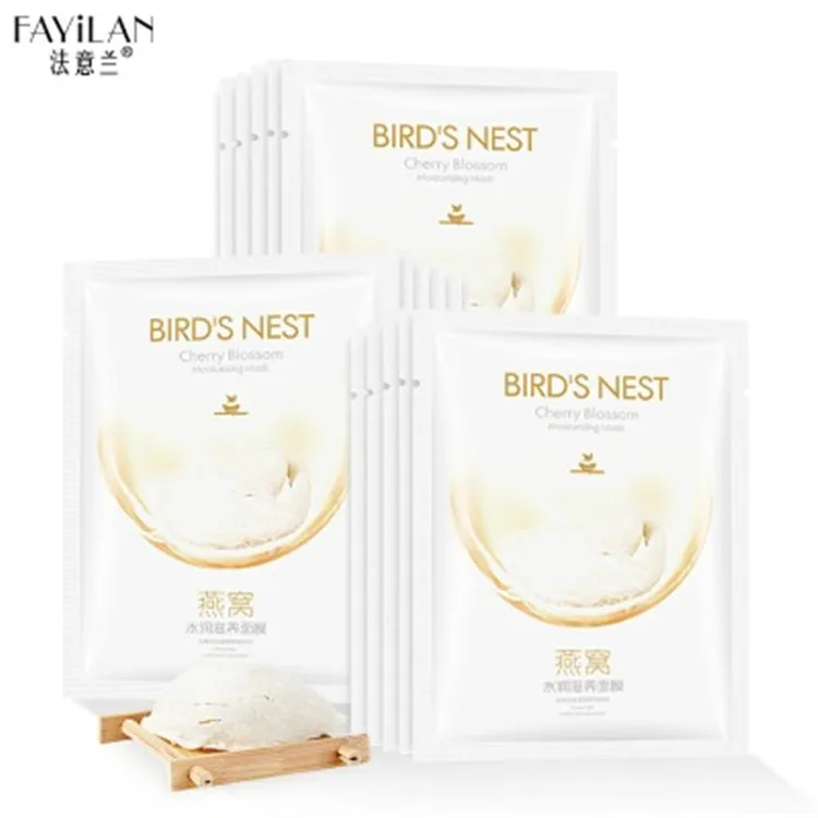 

OEM ODM Bird's Nest Silk Mask Brighten Skin Care Smooth Nourishing Whitening Face Mask Bird's Nest Mask