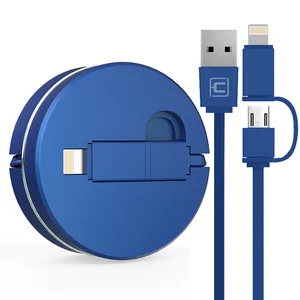 Retractable 2 1 USB Phone Charging Cable 100cm