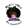 Black girl's be popping iron on shirt heat transfer press vinyl printing