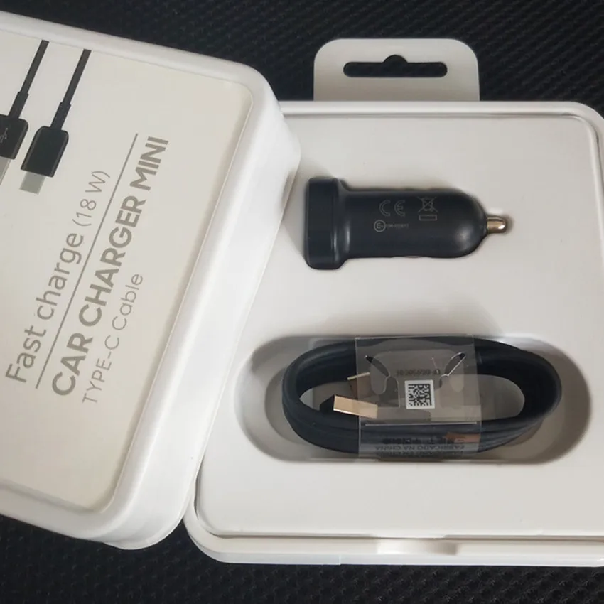 

Original oem Adaptive Fast Charging USB Car Charger Adapter 5V-2A + 1.2m type c usb cable for Samsung S8 S9 S10 With packaging