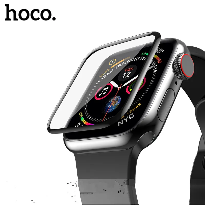 

Super Luxury Top Quality HOCO Curved Full Cover Tempered Glass Screen Protector for Apple Watch 1 2 3 38mm 42mm, As the photo