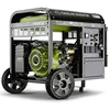 Strong square frame Electric start 190F OHV engine with big wheels power generator