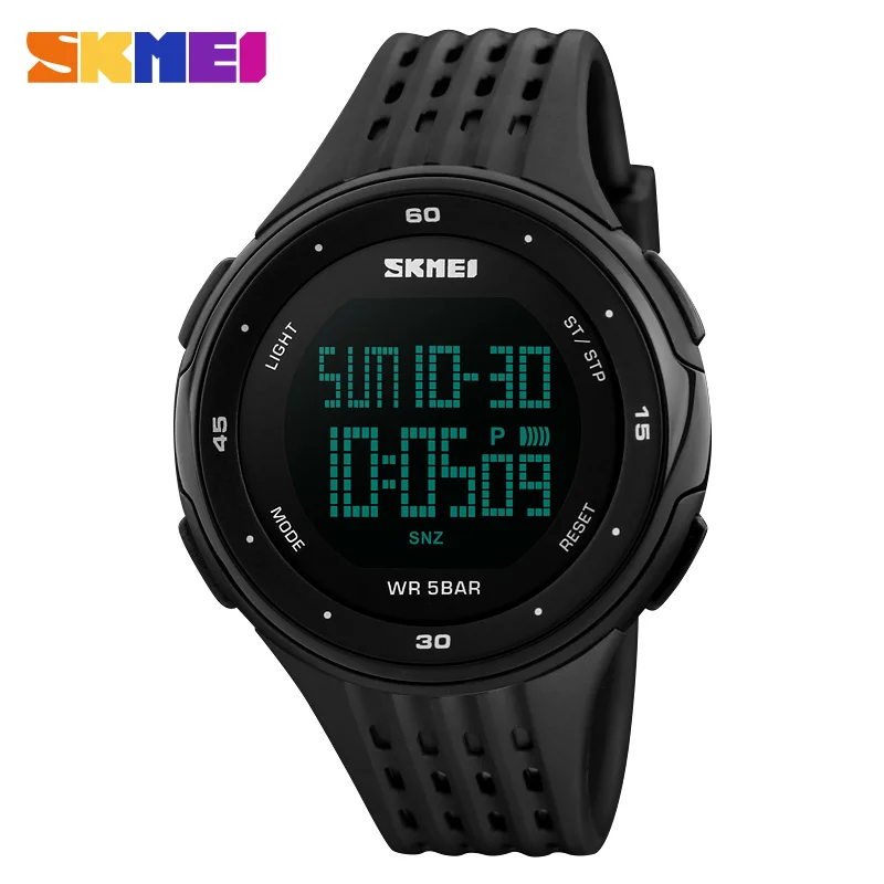 

SKMEI 1219 Women Men Digital Watch Hot Brand New Sport Style Waterproof Sports Military Silicon Led Watch, 6 colors to choose