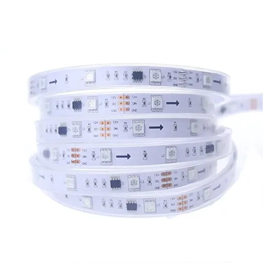 Hot sale DC12V WS2811 Led Strip 5050 Digital RGB LED Light,30LEDs/M IP67 Tube Waterproof Dream Magic Color