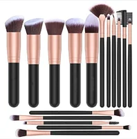 

Amazon Private label 16 PCs Makeup Brush Set Premium Synthetic Foundation Brush Blending Face Powder Blush Concealer