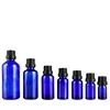 black oil cap tamper evident plastic screw cap 18mm drops plug 10ml 15ml 20ml 30ml 50ml 100ml blue glass essential oil bottle
